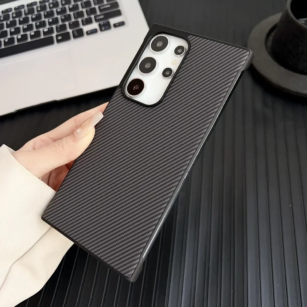 Carbon Fiber Leather Phone Case - Samsung