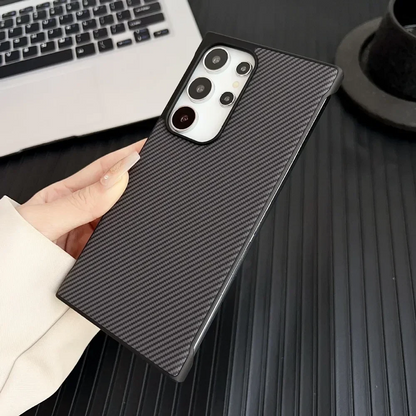 Carbon Fiber Leather Phone Case - Samsung