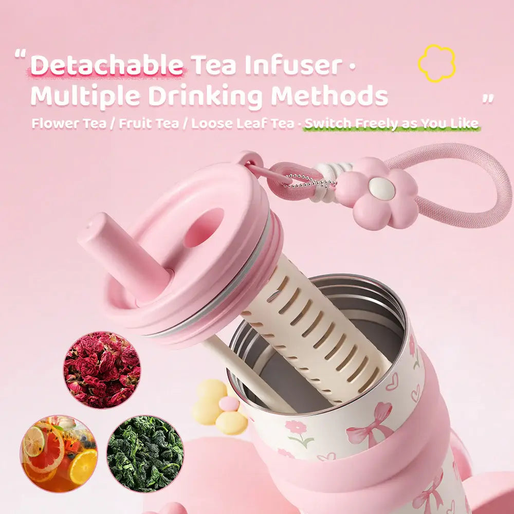 Daisy Bow Sip Thermal Tumbler