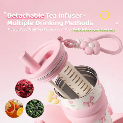 Daisy Bow Sip Thermal Tumbler