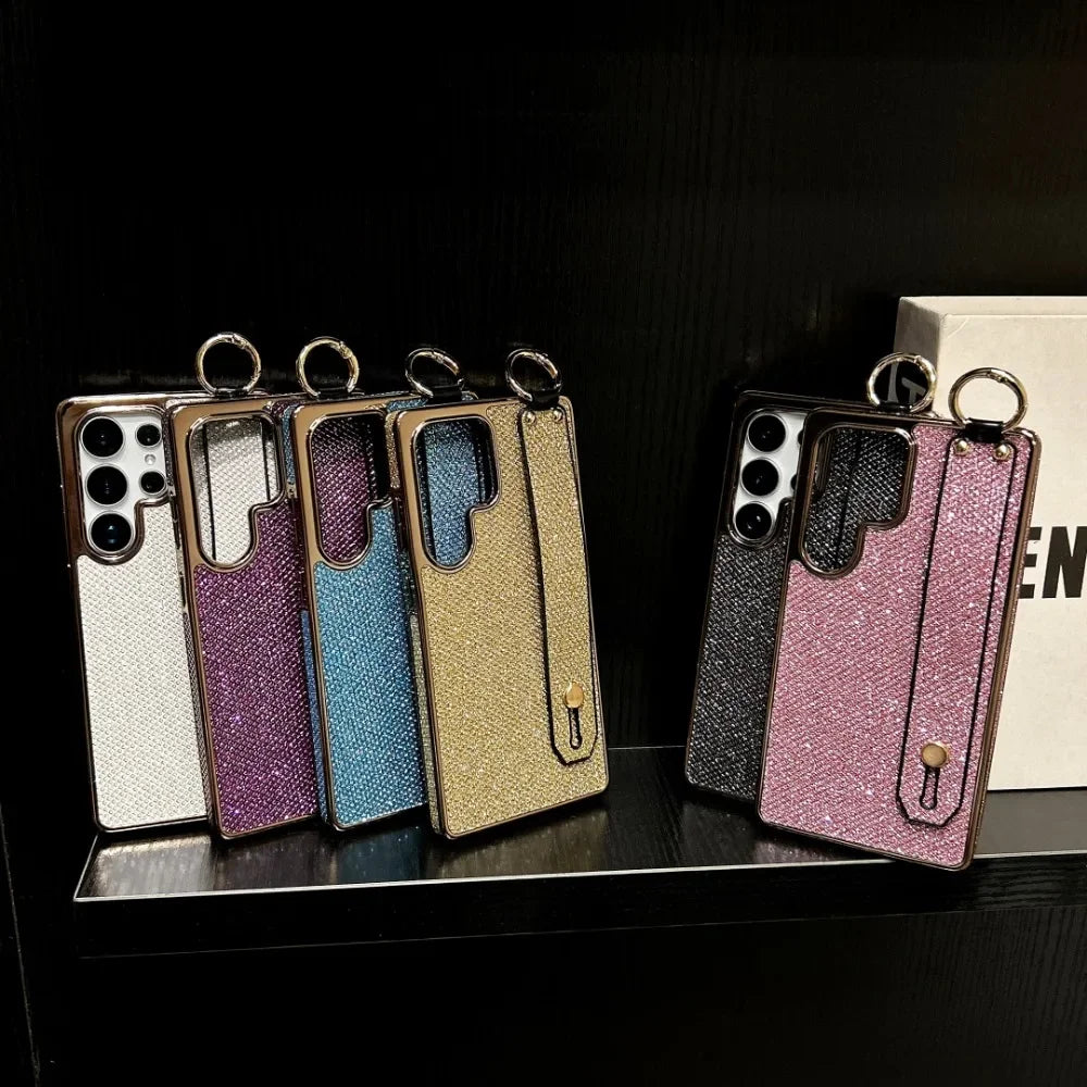 Glam Shimmer Hand Strap Case