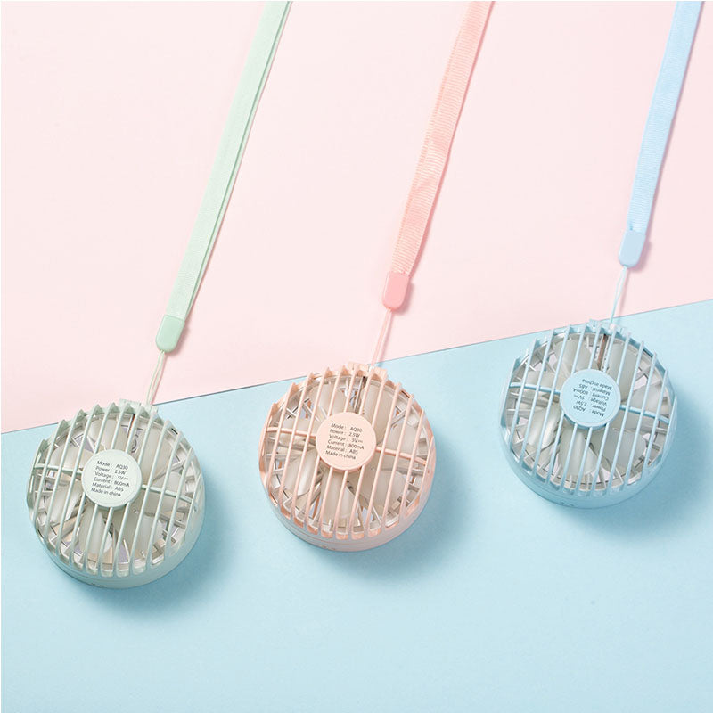 Hanging Touch LED Fan With Makeup Mirror