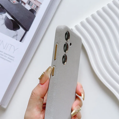 Flannel Fabric Hard PC Back Case - Samsung