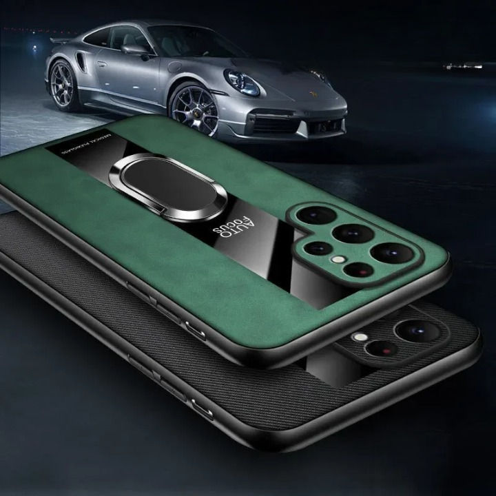 PlexiGuard Leather Ring Holder Case - Samsung