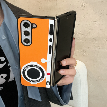 3D Retro Leather Camera Protection Case - Samsung