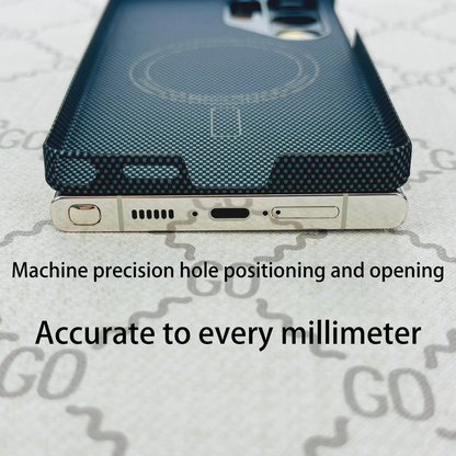 Galaxy S25 Ultra Slim Aramid Carbon Fiber Magnetic Charging Case