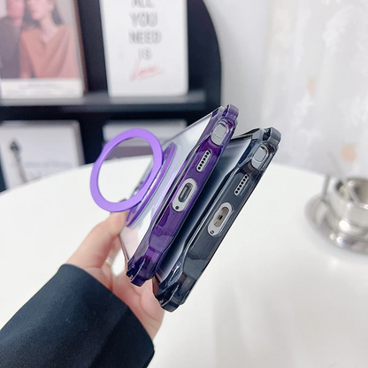 Transparent 360° Rotating Kickstand MagSafe Case - Samsung