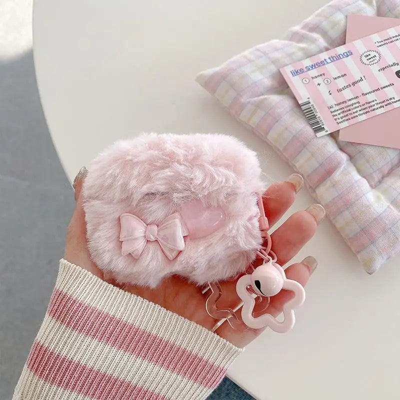 Cloudy Plush Bow AirPods Cover