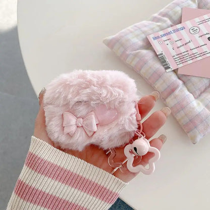 Cloudy Plush Bow AirPods Cover
