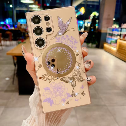 Butterfly Aura Floral Ring Case