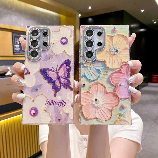 Lustrous Floral Art Phone Case - Samsung