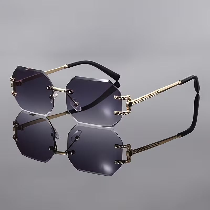 Noir Hex Luxe Golden Arm Sunglasses