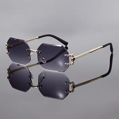 Noir Hex Luxe Golden Arm Sunglasses