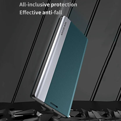 Galaxy S26 Series PU Leather Side Window Flip Case
