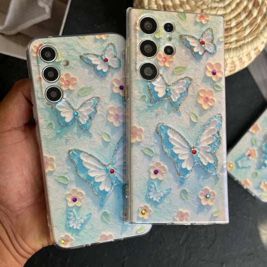 Butterfly and Chamomile Flower Case - Samsung