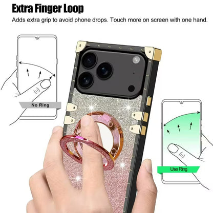 Boxed Bling Glitter Ring Case