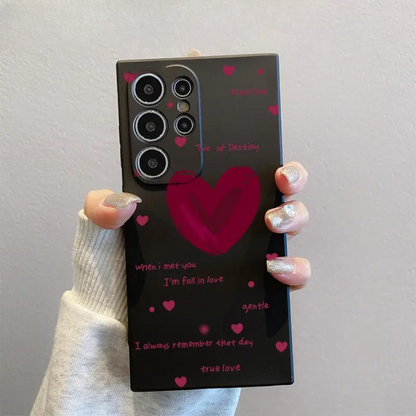 Glossy Love Heart Phone Case - Samsung