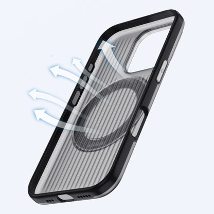 Translucent Striped Armor Rotating Bracket Case - iPhone