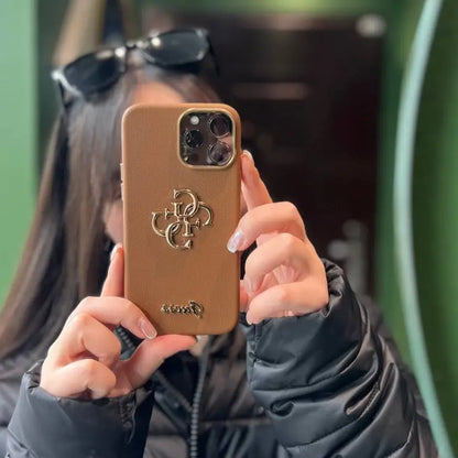 Heritage Crest Emblem Leather Case