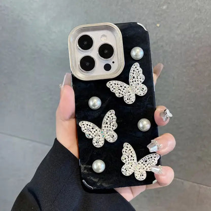 Elegant Rhinestone Butterfly Bling Case