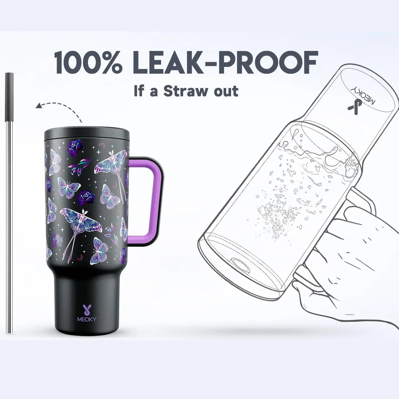 Cosmic Dark Fairy Wings Tumbler