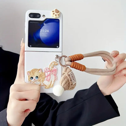 Cozy Kitten Charm Flip Case - Samsung