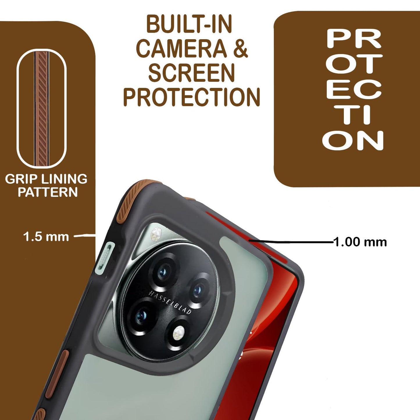 Frosted Ultra Matte Raised Edge Grippy Case - OnePlus