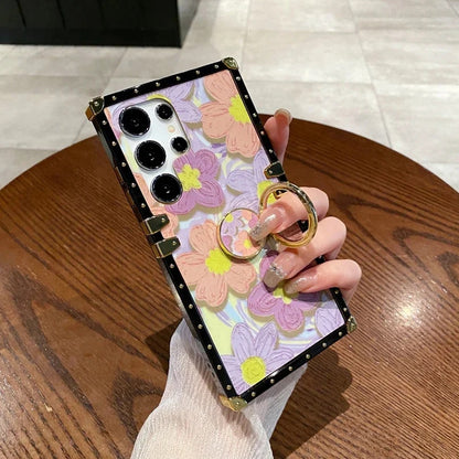 Bright Blossom Ring Holder Case - Samsung
