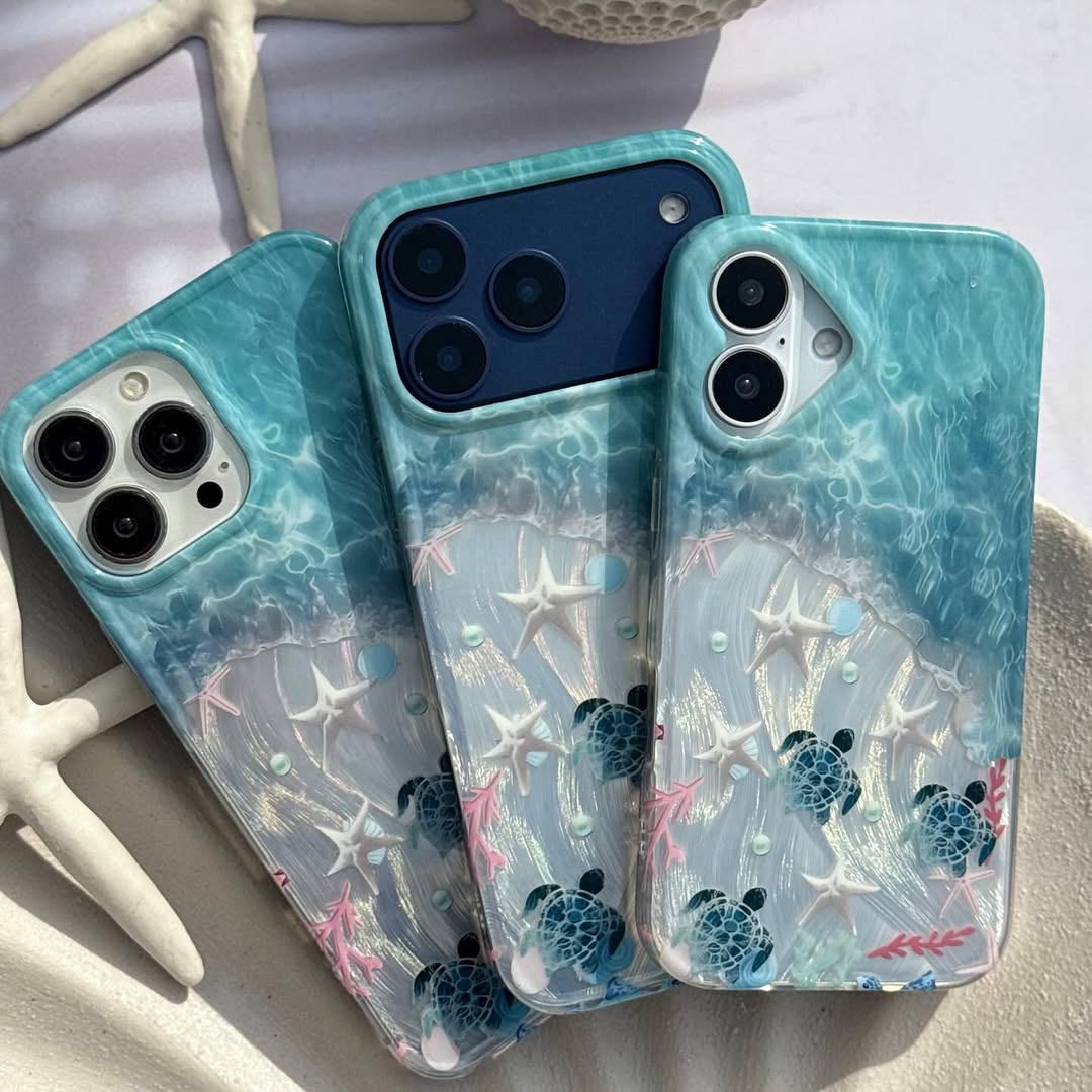 Seafoam Marine Turtle Tide Case