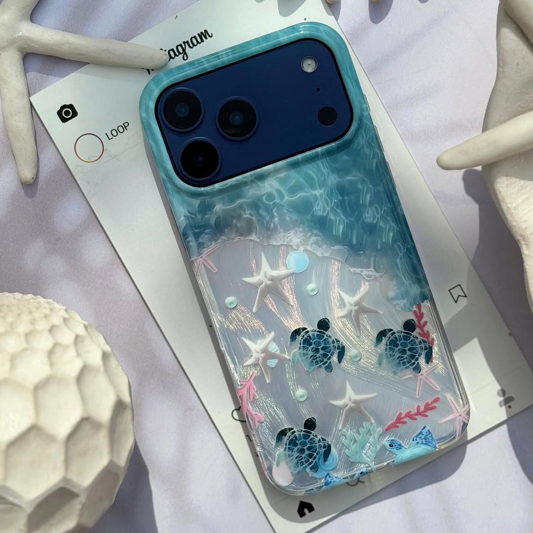 Seafoam Marine Turtle Tide Case