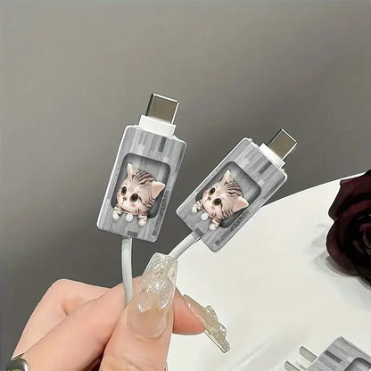 Cute Kitten Charger Protector Kit