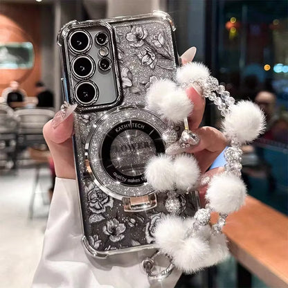 Enchanted Sparkle Rose Charm Case