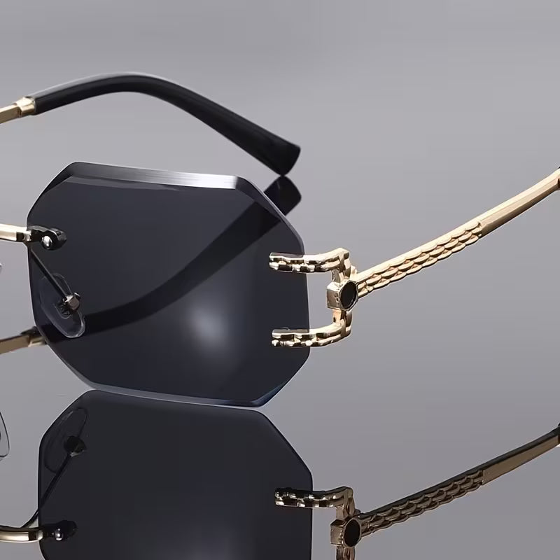 Noir Hex Luxe Golden Arm Sunglasses