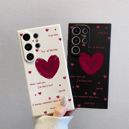 Glossy Love Heart Phone Case - Samsung