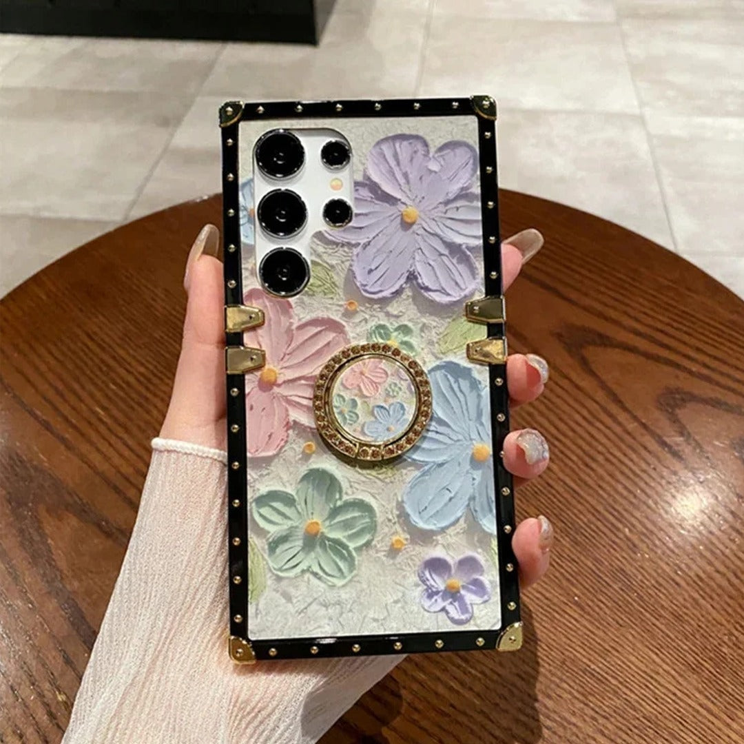 Bright Blossom Ring Holder Case - Samsung