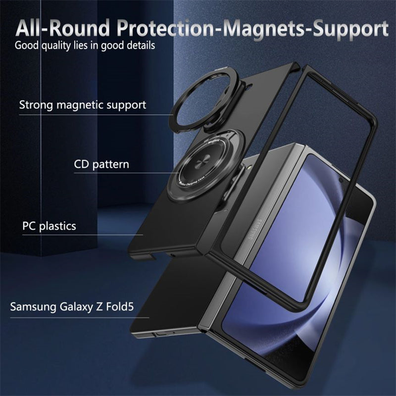 Galaxy Z Fold6 Elegant Magnetic Ring Holder Case