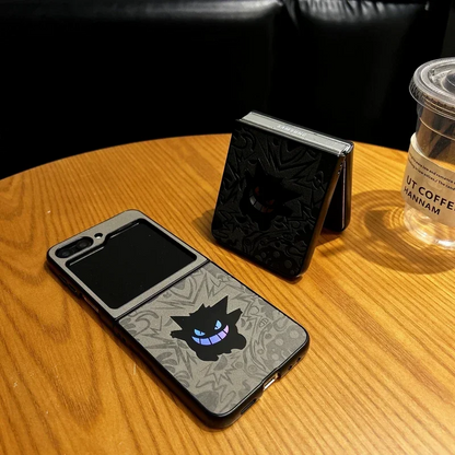 Galaxy Z Flip Series Artistic Anime Leather Emboss Case - Samsung