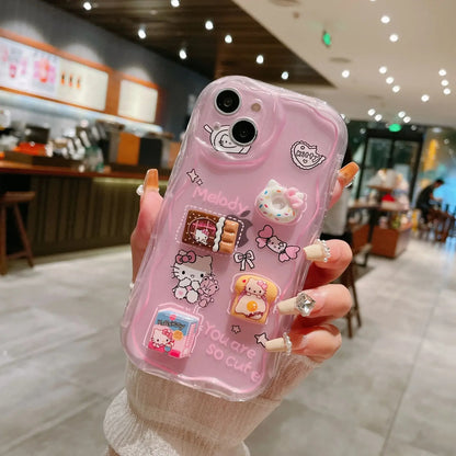 Chic Kawaii Cartoon Case With Lanyard