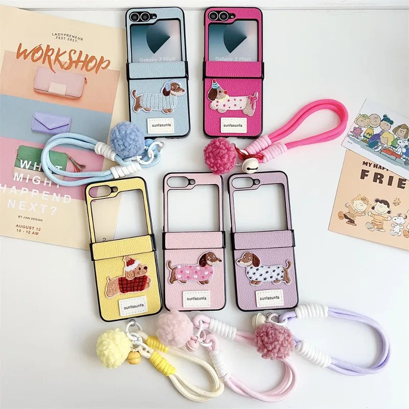 Cute Cartoon Playful Puppy Case - Samsung