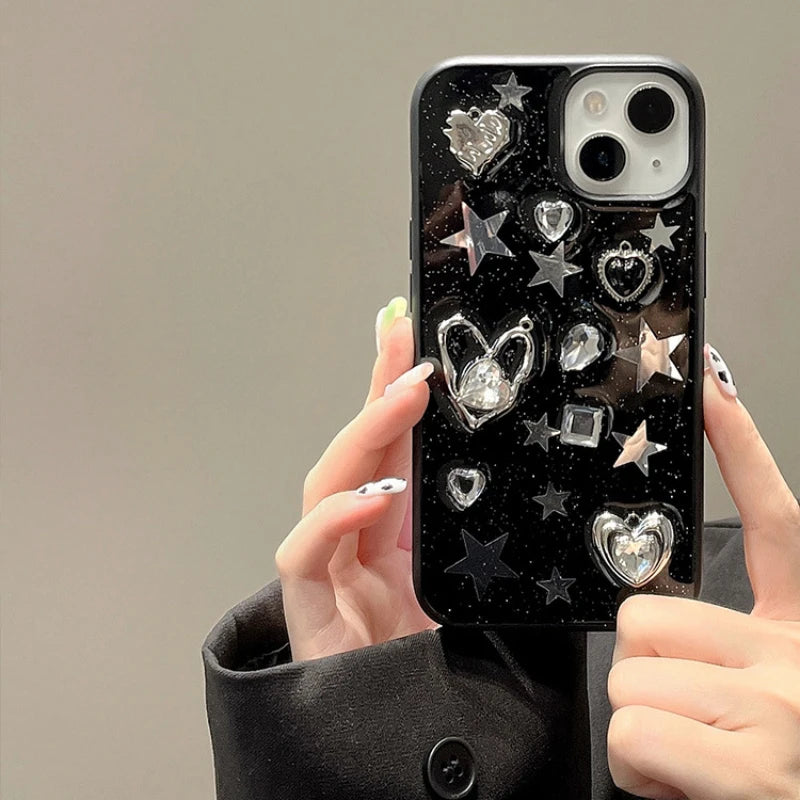 Starry Rhinestone Studded Phone Case