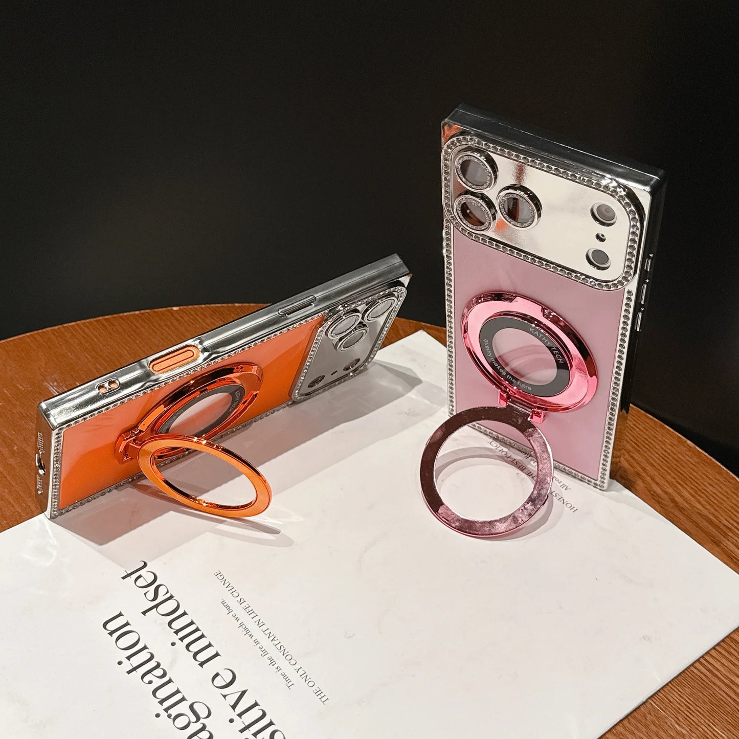 Blush Spark Ring Stand Case