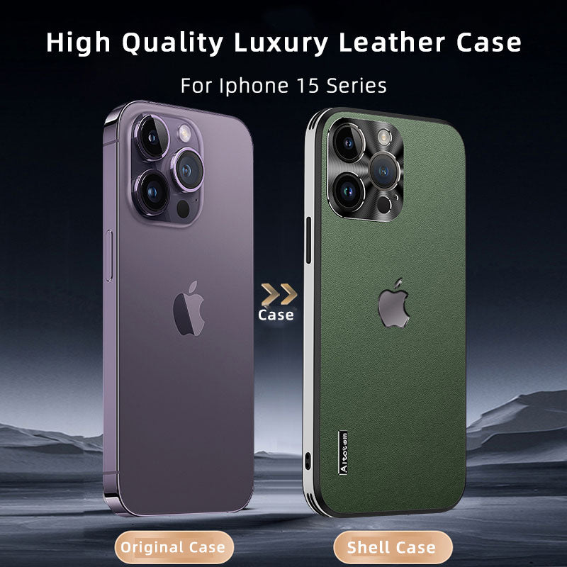 Luxury Business Style Leather Case - iPhone