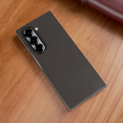 Galaxy Z Fold6 Leather Lambskin Hard PC Case