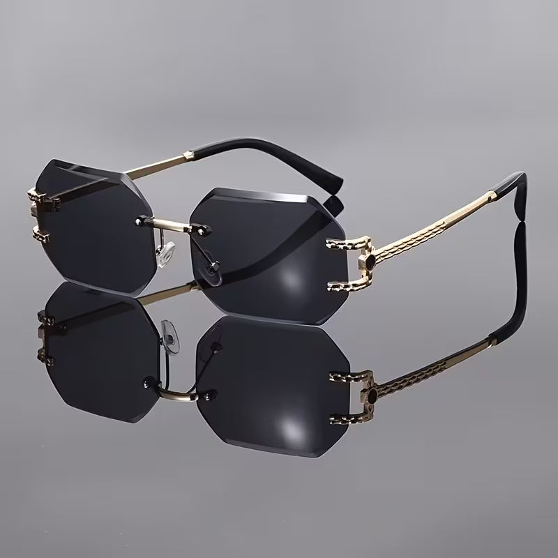 Noir Hex Luxe Golden Arm Sunglasses