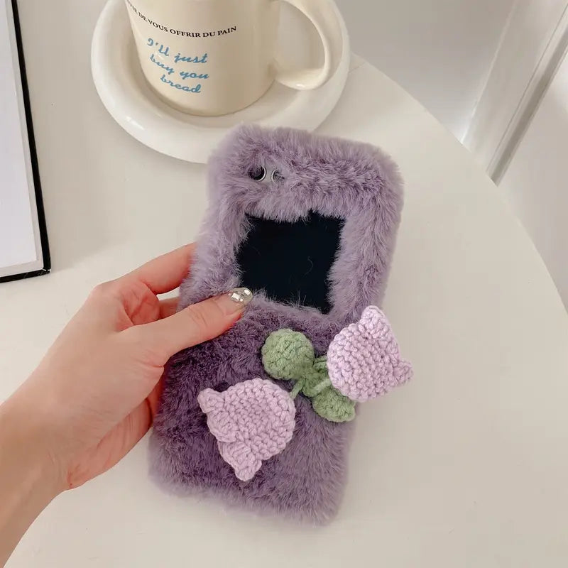 Elegant Fur Flip Cover - Samsung
