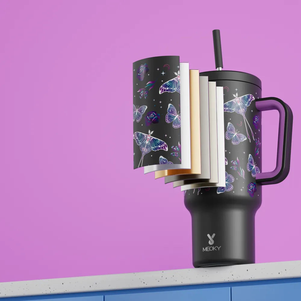 Cosmic Dark Fairy Wings Tumbler