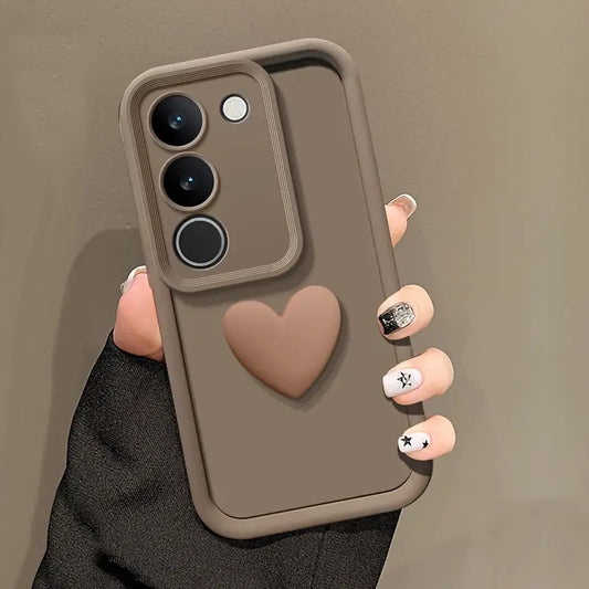 3D Love Heart Frosted Case - Samsung
