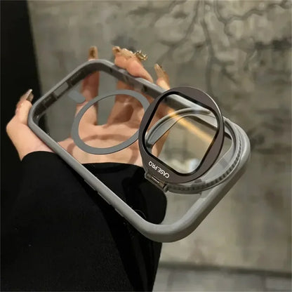 Durable Lens Flip Stand Magsafe Case - iPhone