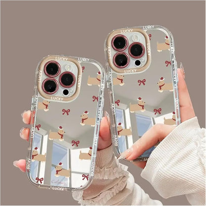 Lovely Puppy Makeup Mirror Case