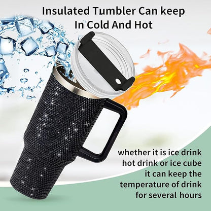 Luxe Insulated Tumbler with Rhinestone Accents